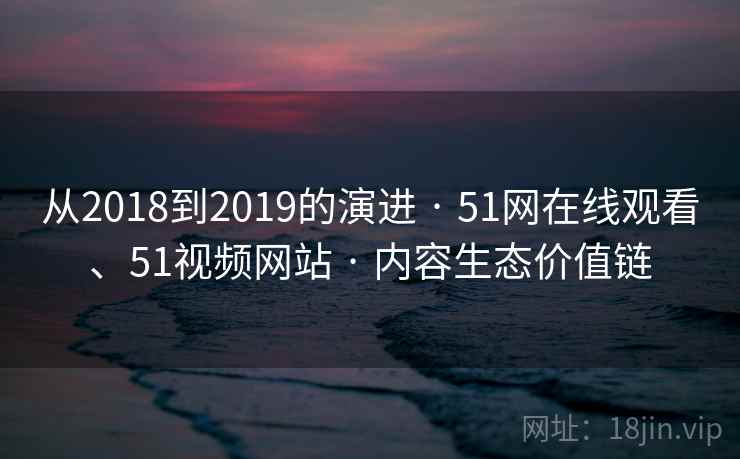 从2018到2019的演进 · 51网在线观看、51视频网站 · 内容生态价值链