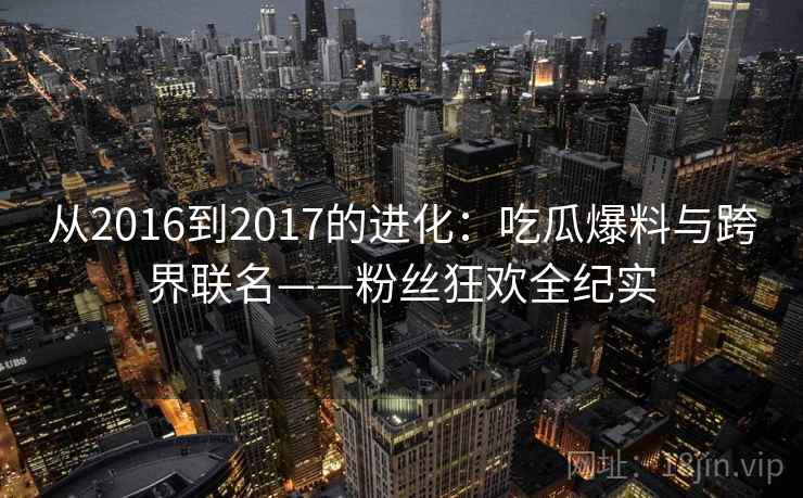 从2016到2017的进化：吃瓜爆料与跨界联名——粉丝狂欢全纪实