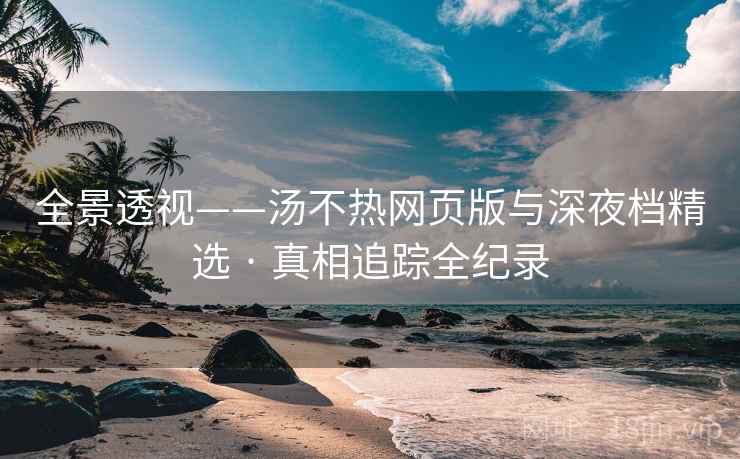 全景透视——汤不热网页版与深夜档精选 · 真相追踪全纪录
